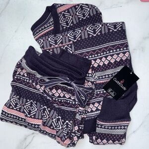 Cuddl Duds Matching Pajama Set NWT